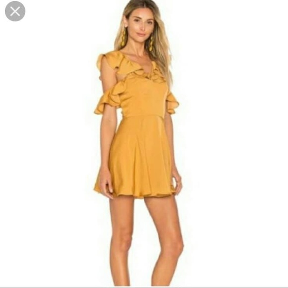 Lovers + Friends Trophy Dress in Deep Gold - Picture 1 of 1